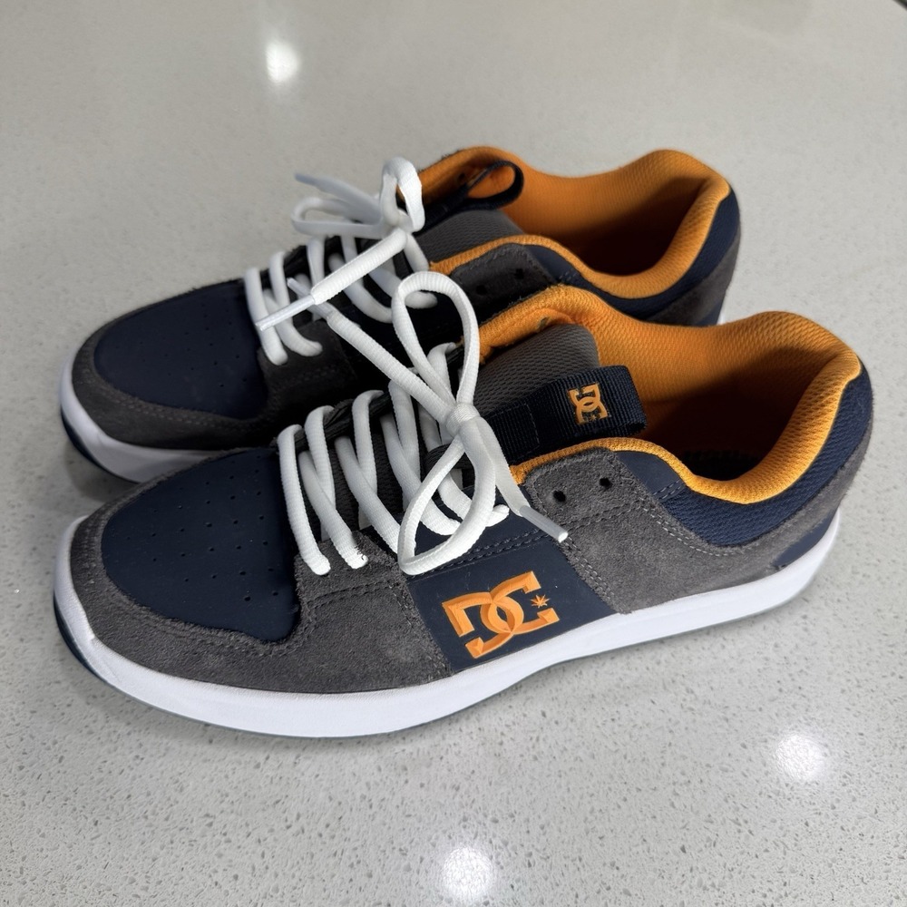 Men's DC Lynx Zero Shoes Navy Orange Skateboarding Sneakers Size 9.5
